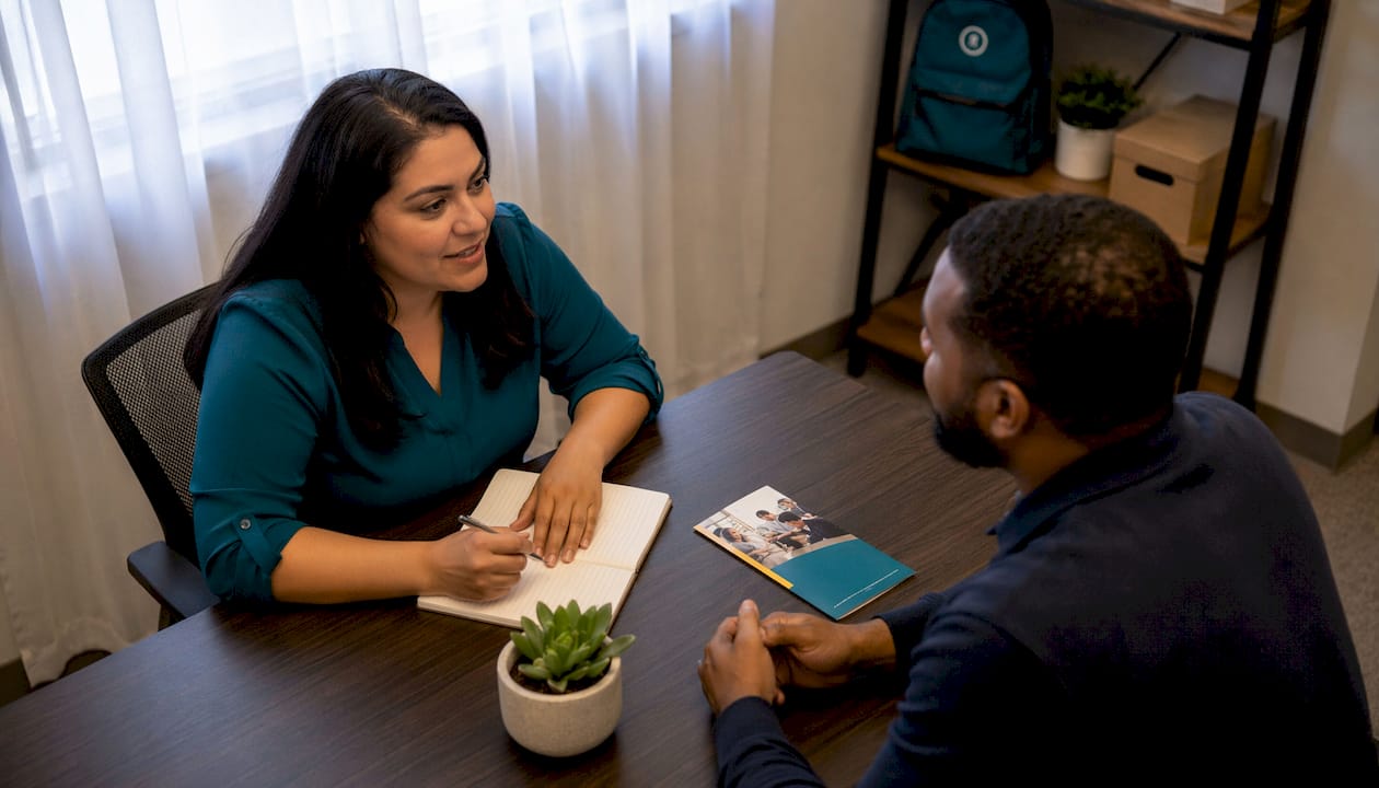 Inclusive job interview in community center