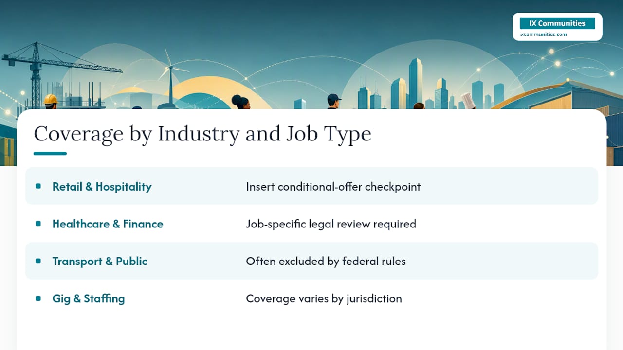 Impact of Fair Chance Hiring Laws Across Industries and Job Types — overview diagram