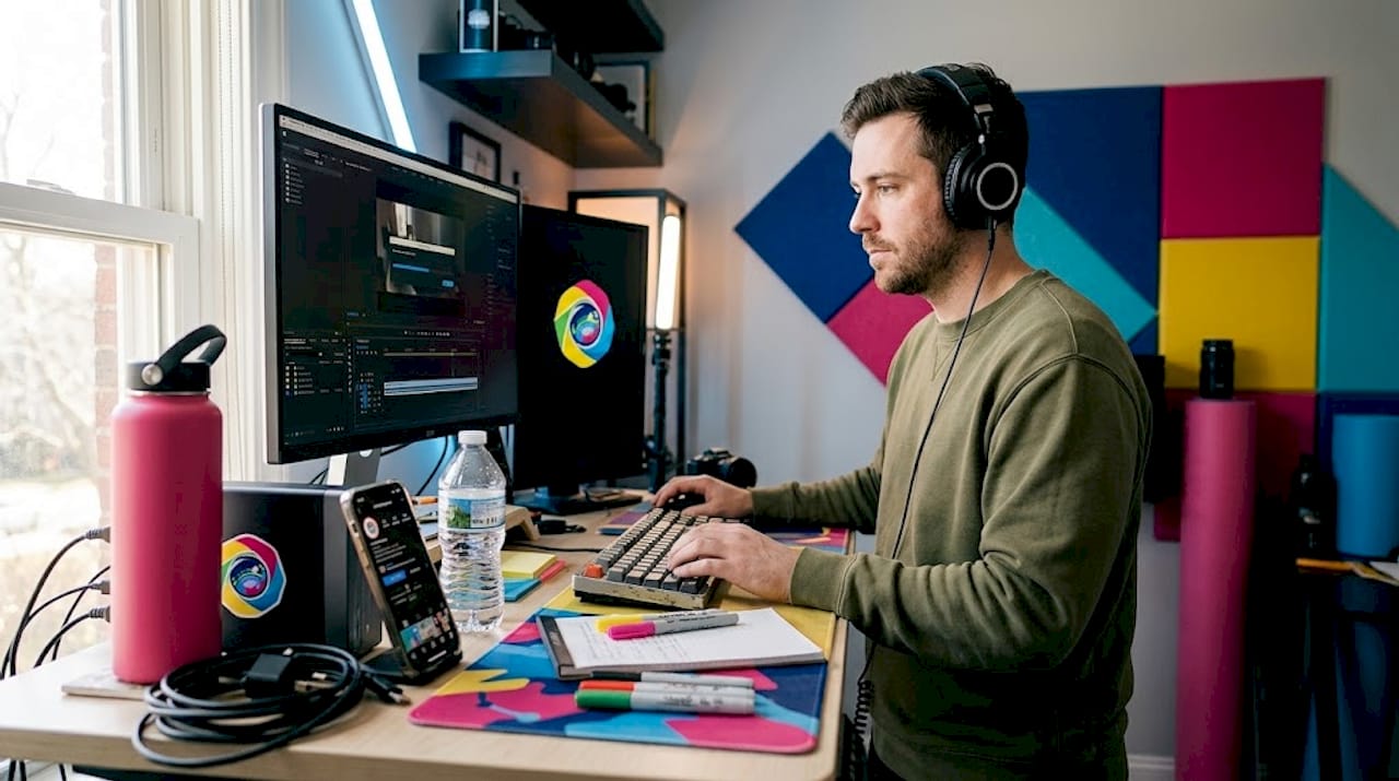 Creator exporting video for multiple platforms