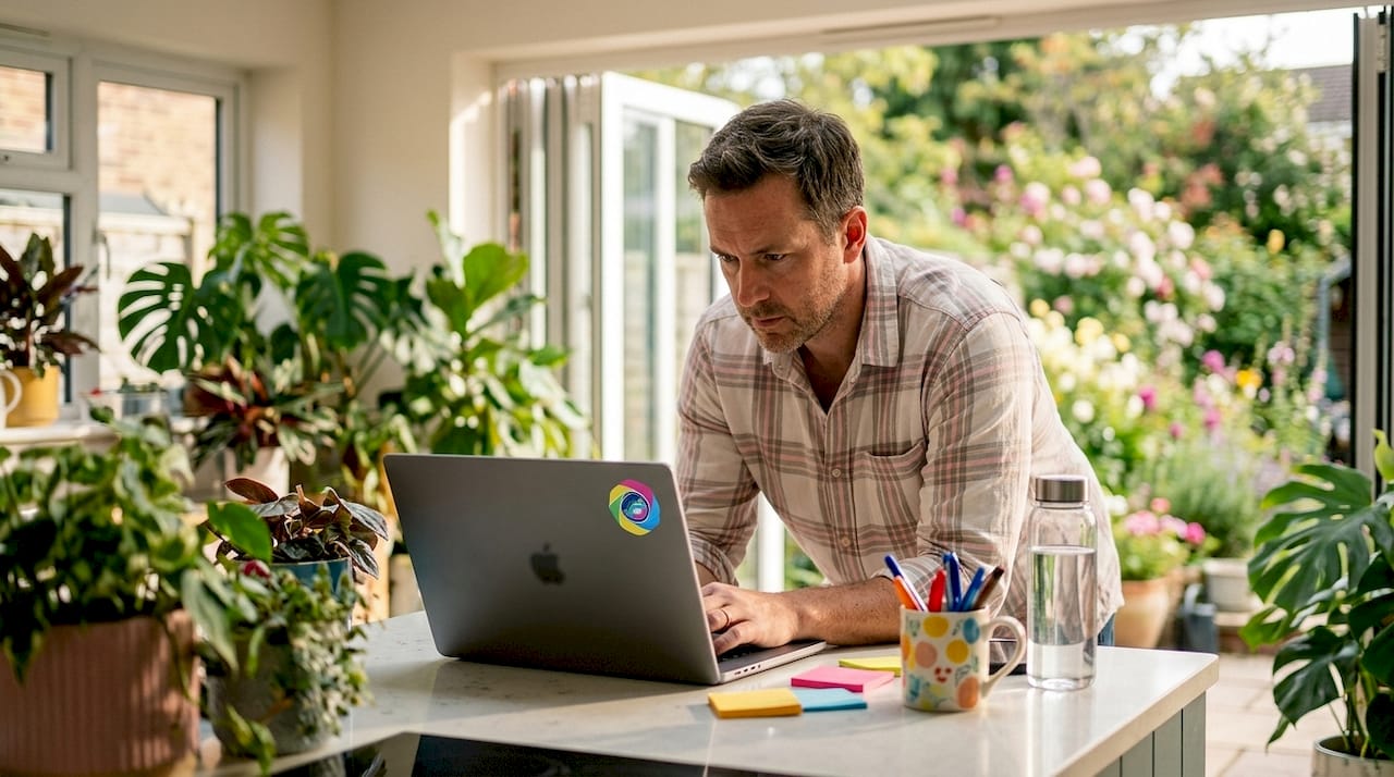 SEO specialist hands typing on keyboard