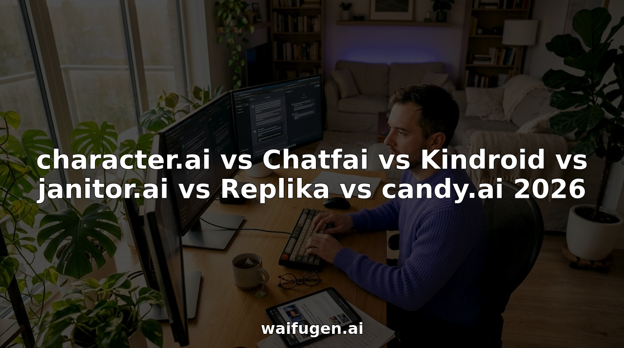 character.ai vs Chatfai vs Kindroid vs janitor.ai vs Replika vs candy.ai 2026