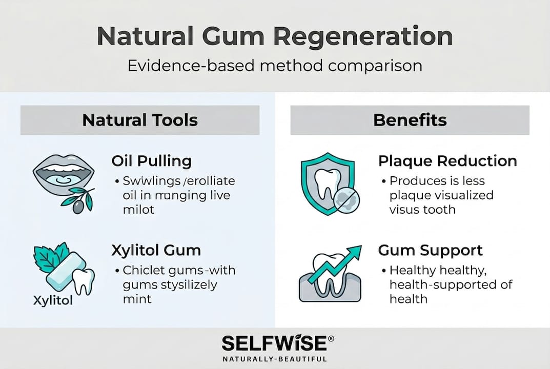 Infographic comparing gum regeneration methods