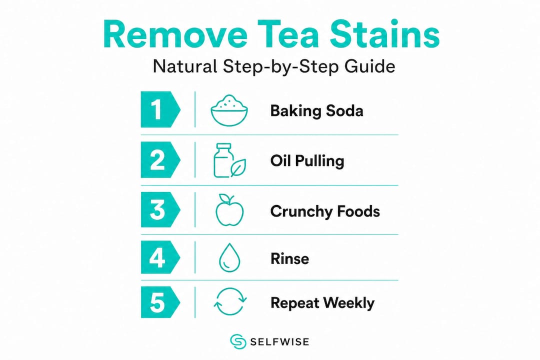 Step-by-step infographic natural tea stain removal