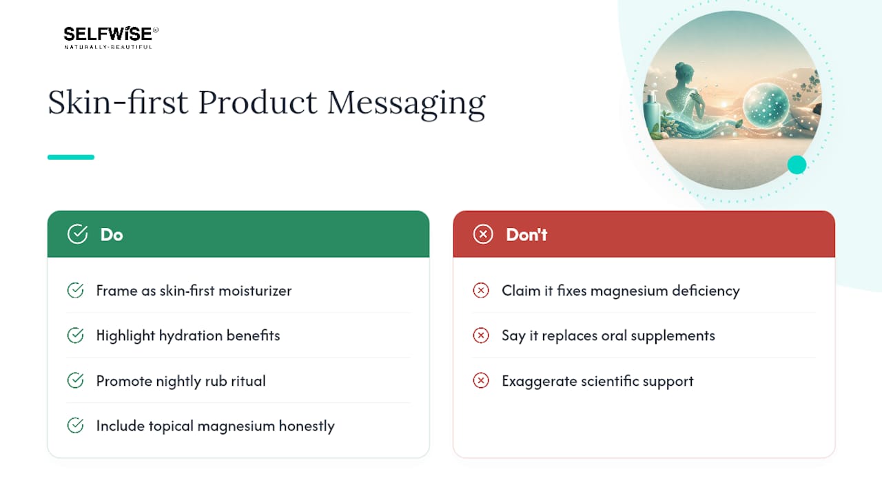 Why We Frame Magnesium Lotion as a Skin-First Product — overview diagram