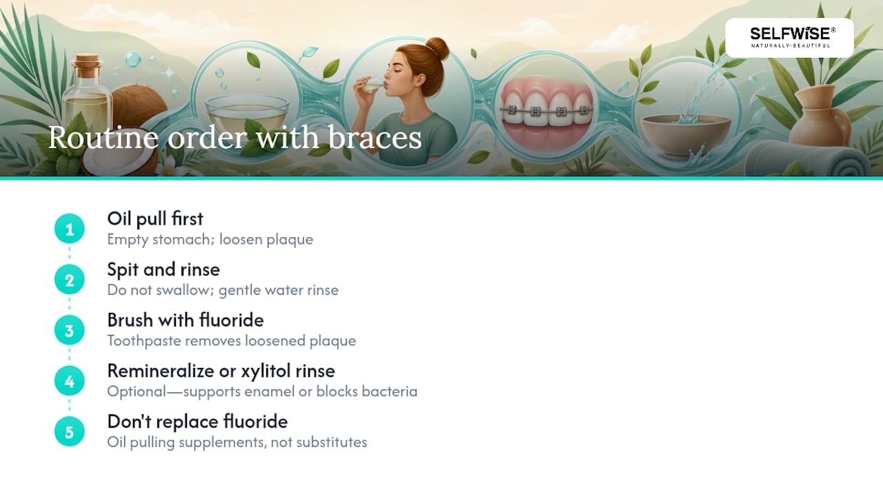 Will Oil Pulling Interfere With Your Toothpaste or Mouthwash? — overview diagram