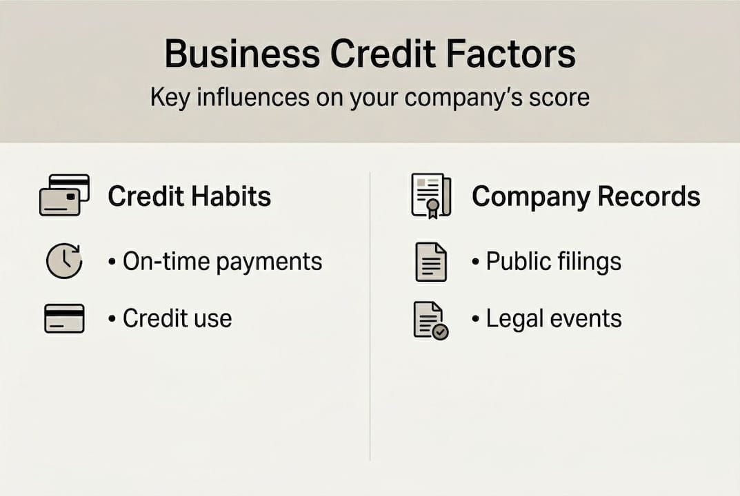 Infographic on core business credit factors