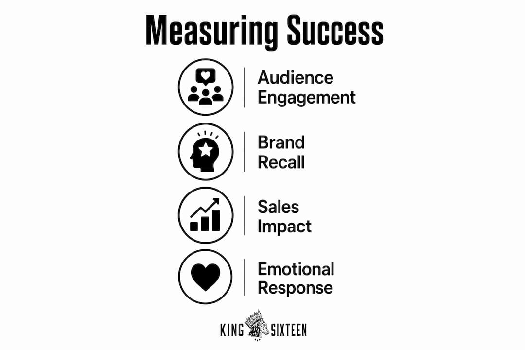 Infographic showing key metrics for branded environment success