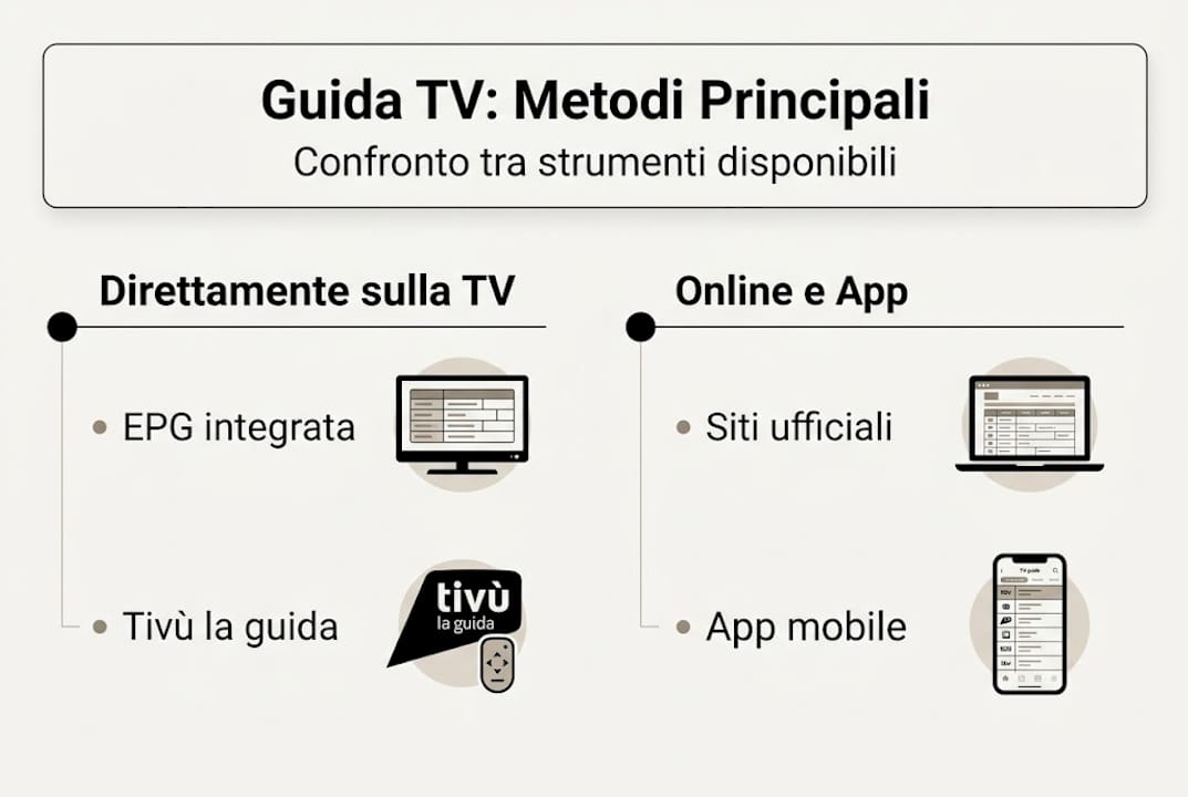 Infografica: confronto tra i principali modi per vedere la TV