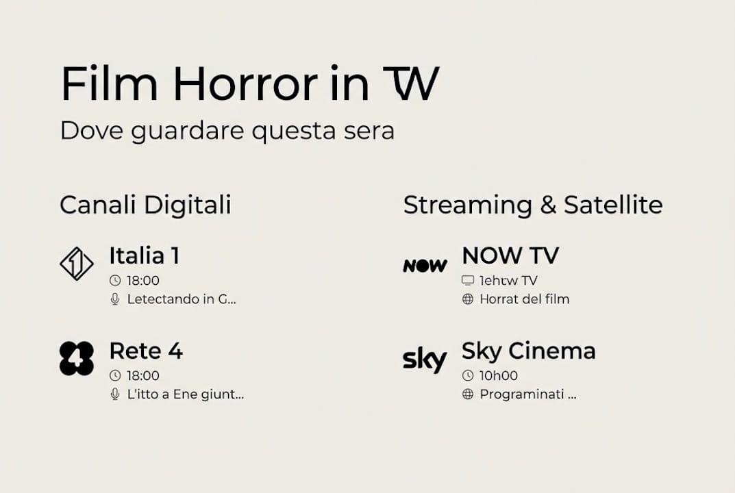 Guida grafica ai canali horror da non perdere questa sera
