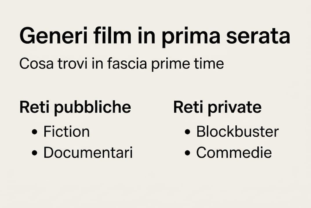 Infografica: i generi cinematografici più popolari in prima serata