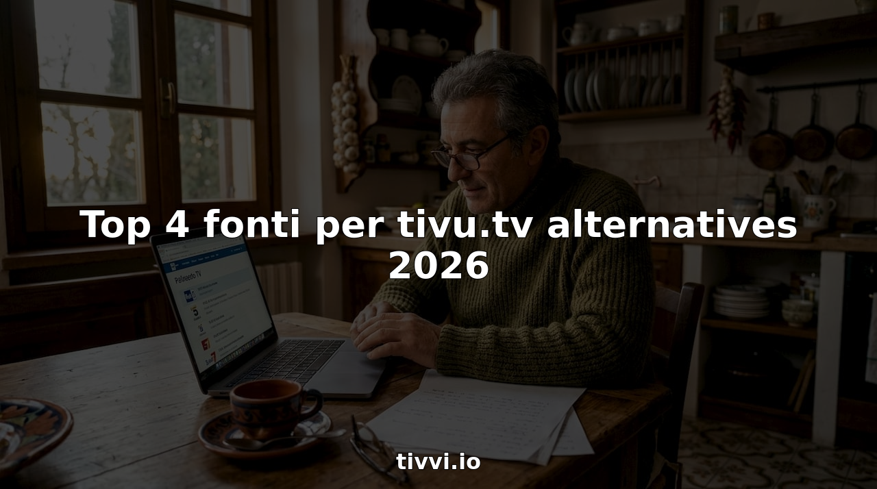 Top 4 fonti per tivu.tv alternatives 2026