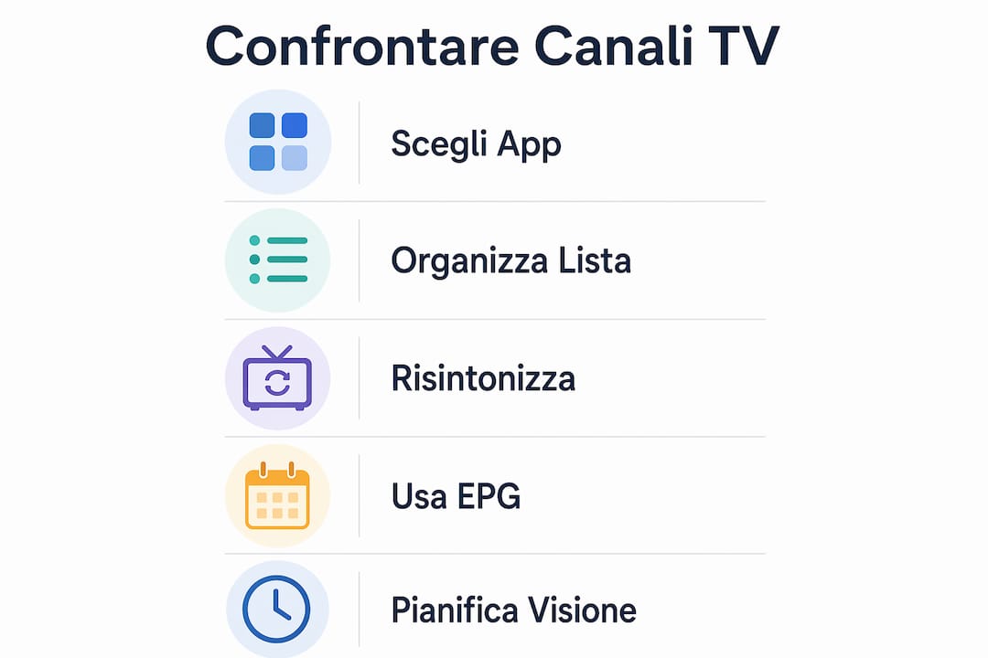 Infografica: guida pratica per mettere a confronto i canali televisivi