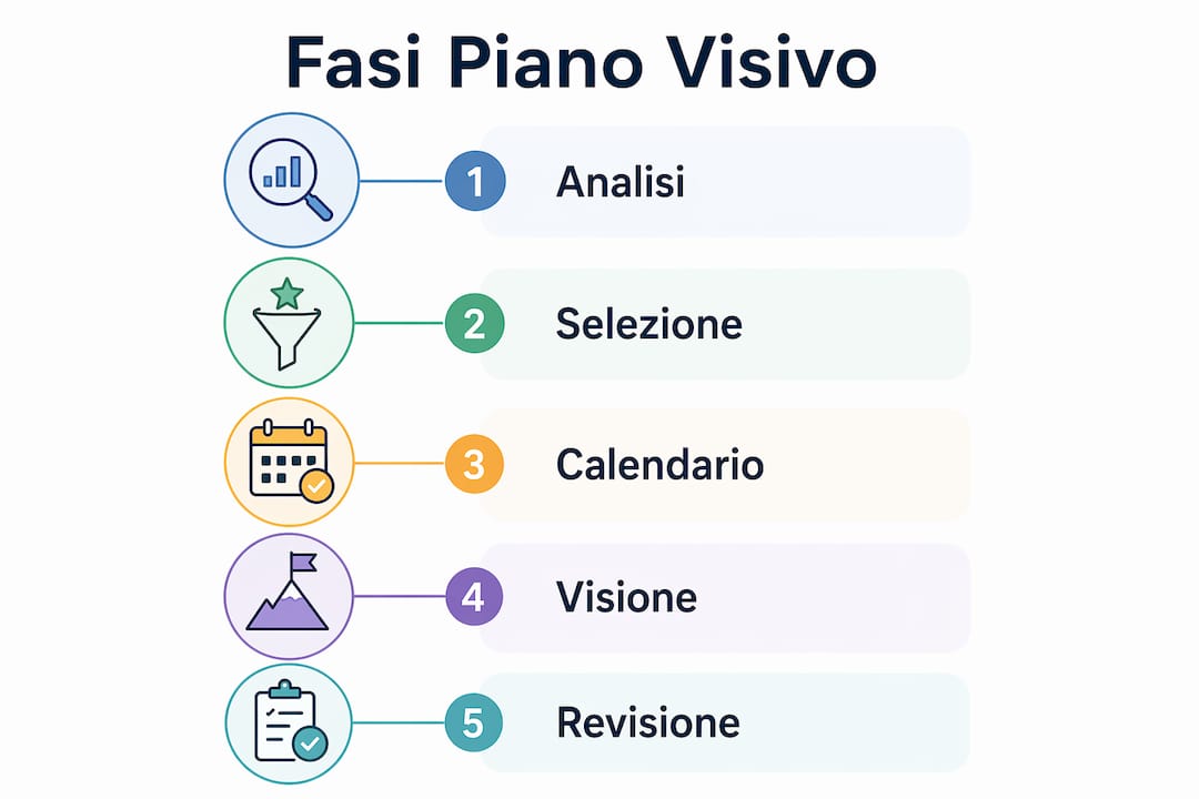 Infografica: tutte le tappe del piano settimanale di visione a tema