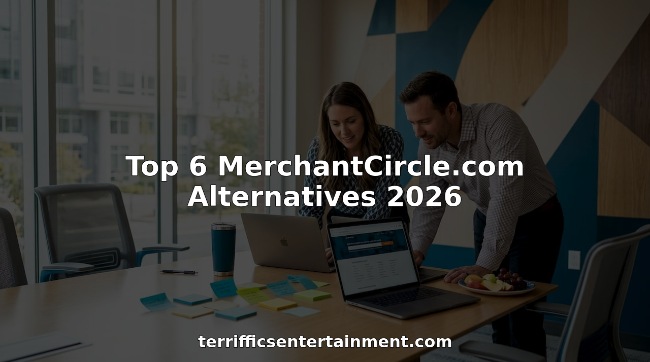 Business team reviewing online directory alternatives