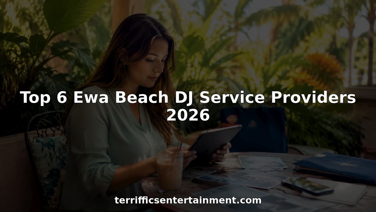 Event planner browsing DJ services on tablet