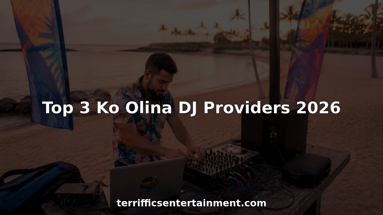 DJ setting up sound equipment outdoors at Ko Olina beach event