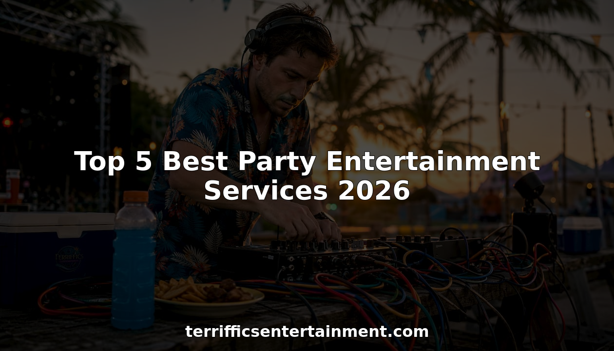 DJ setting up party entertainment equipment
