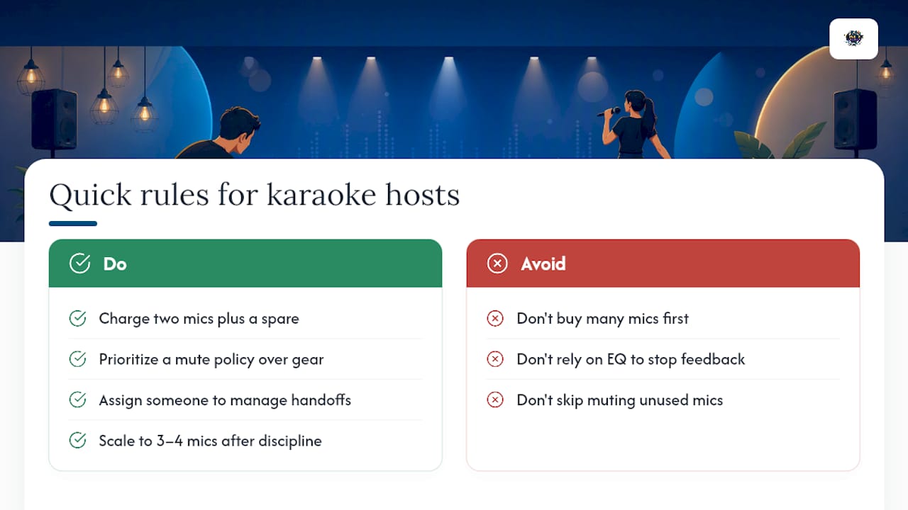 Why Quick Rules Beat Technical Theory for Most Karaoke Hosts — overview diagram