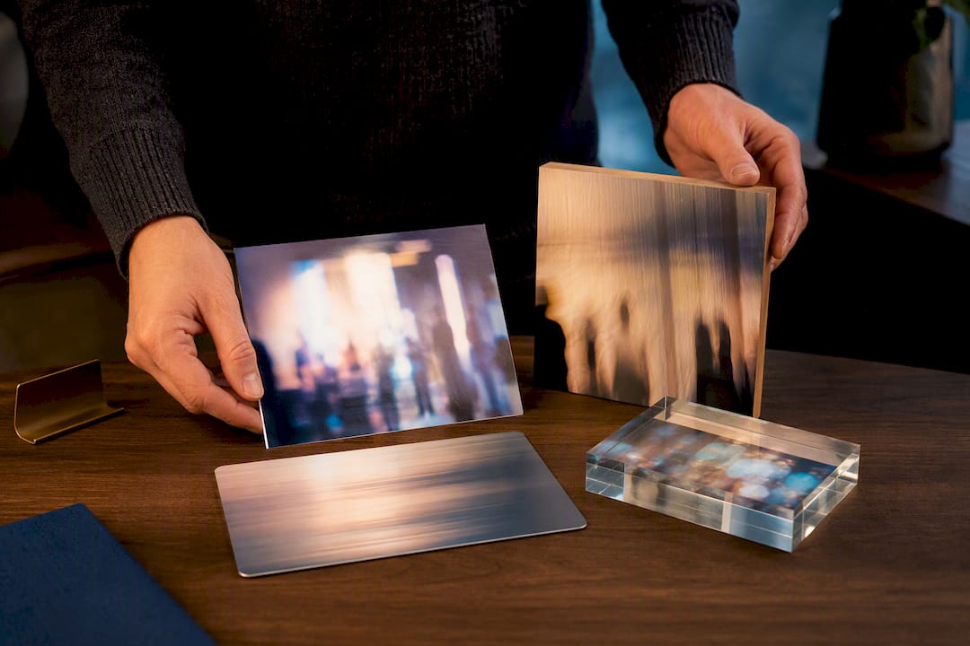 Premium photo keepsakes in varied materials