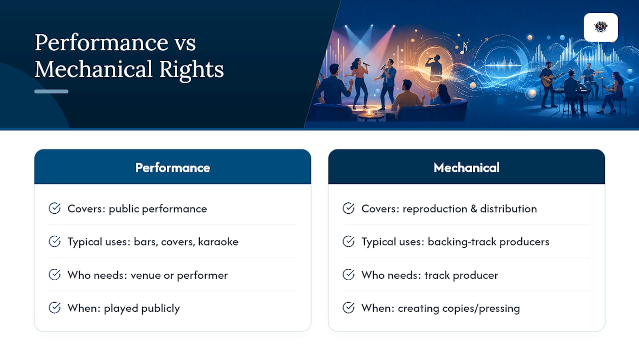 Performance Rights vs. Mechanical Rights: What's the Difference? — overview diagram