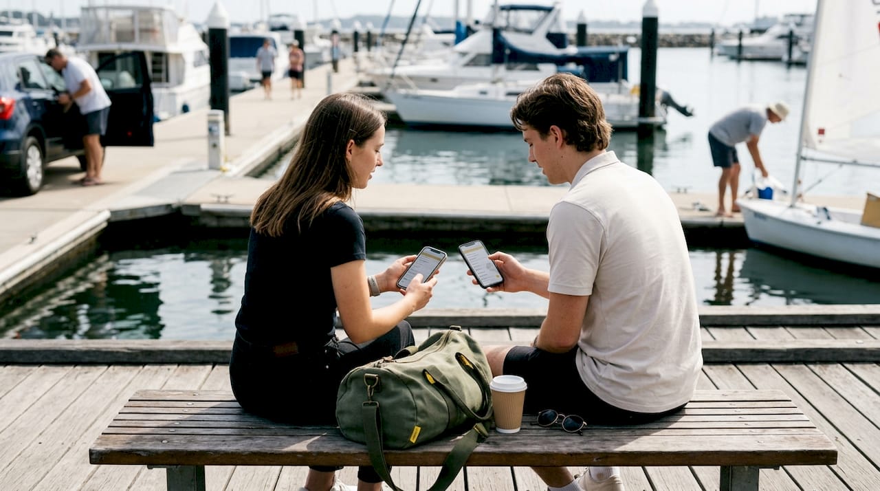 Event app used at marina by group