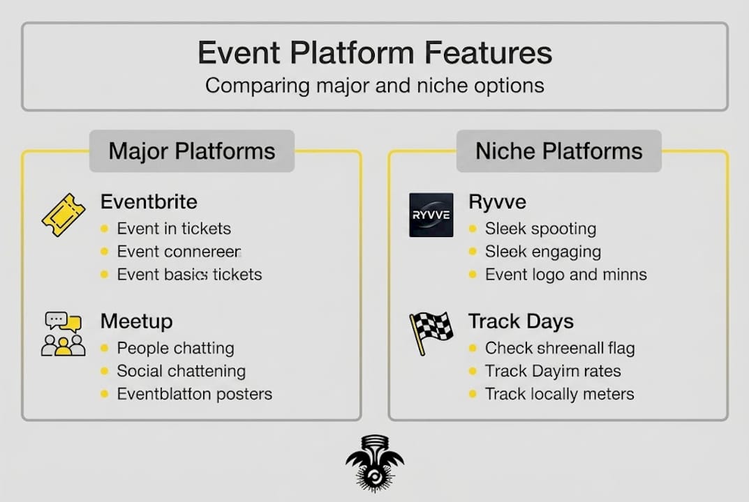 Infographic comparing event platform features