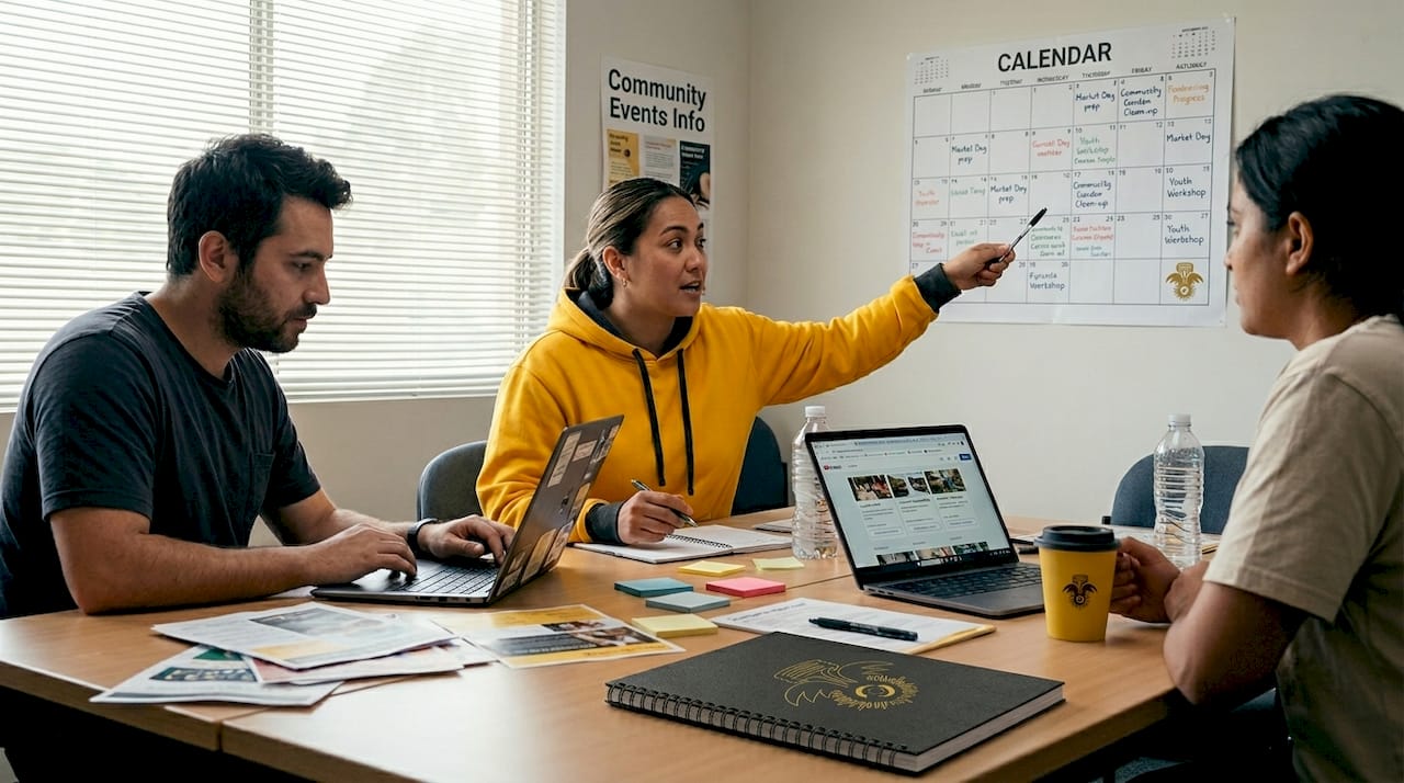 Community organizers gather to plan event calendar