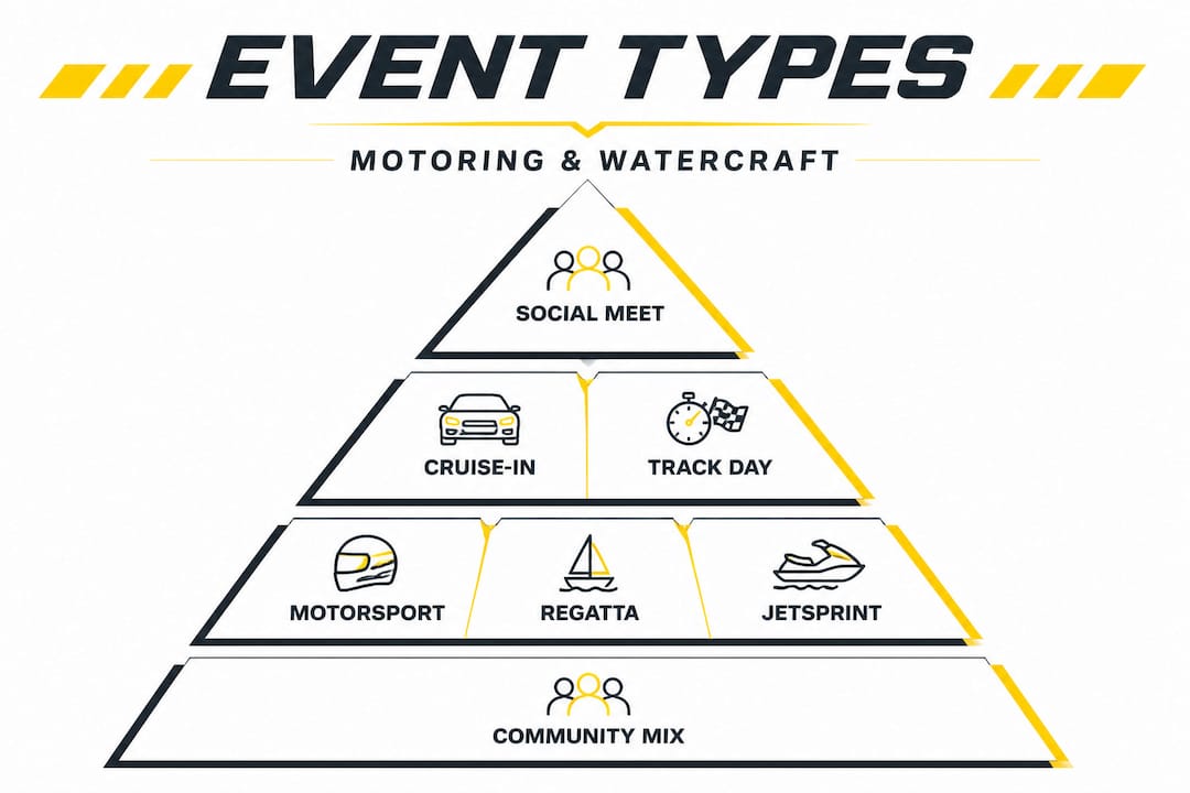 Hierarchy showing automotive and watercraft event types