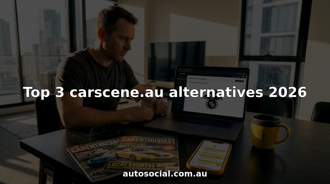 Man planning automotive events at home