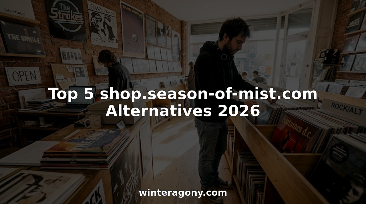 Music fan flipping vinyl records in shop