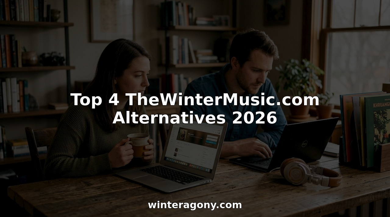 Music fans comparing streaming platforms at kitchen table