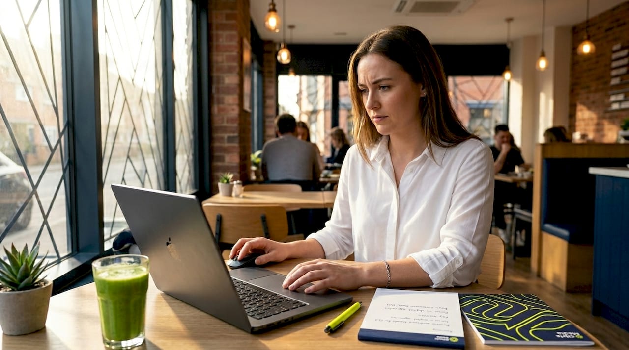 Analyst adjusting audience targeting settings