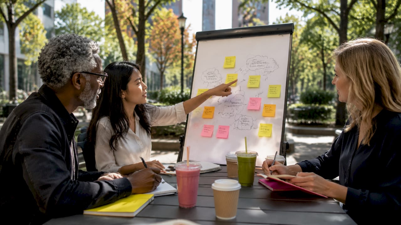 Marketing team discussing consumer expectations