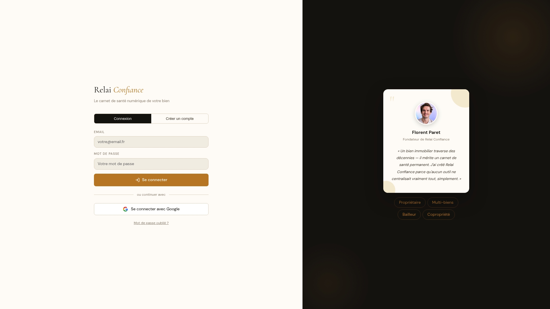 Le carnet numérique Relai Confiance sur tablette et mobile