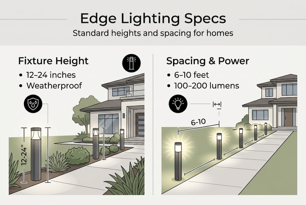 Infographic showing edge lighting specs