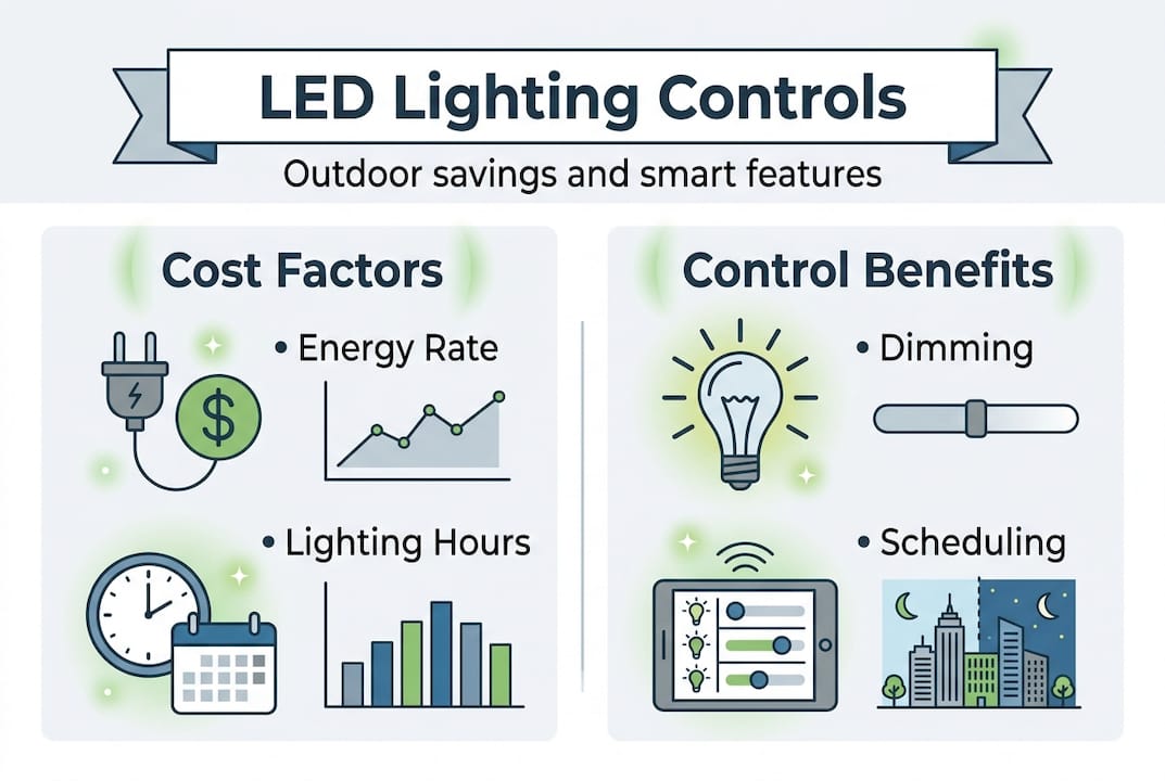 Infographic comparing energy costs and control benefits