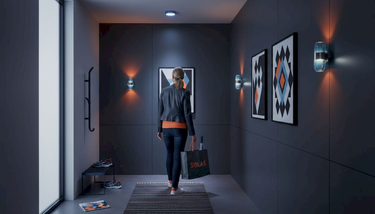 Home occupancy sensor activates LED hallway lighting
