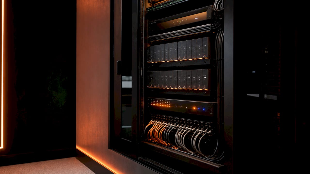 Secure lighting control hardware inside enclosure