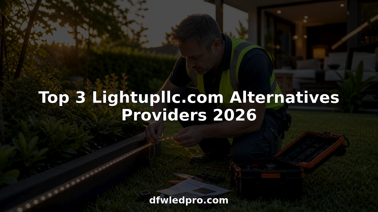 Electrician installing outdoor LED lighting strips