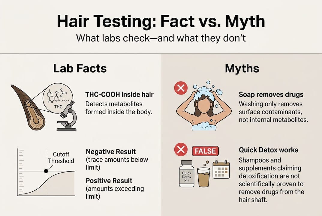 Infographic on hair test facts and myths