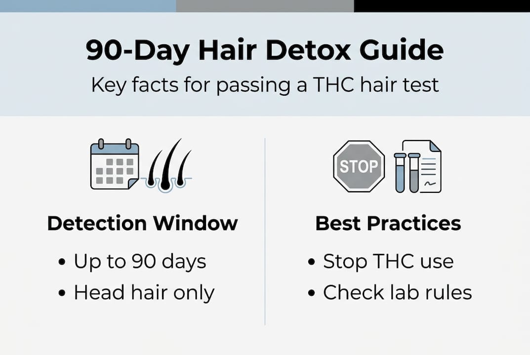Infographic showing hair detox timeline and steps
