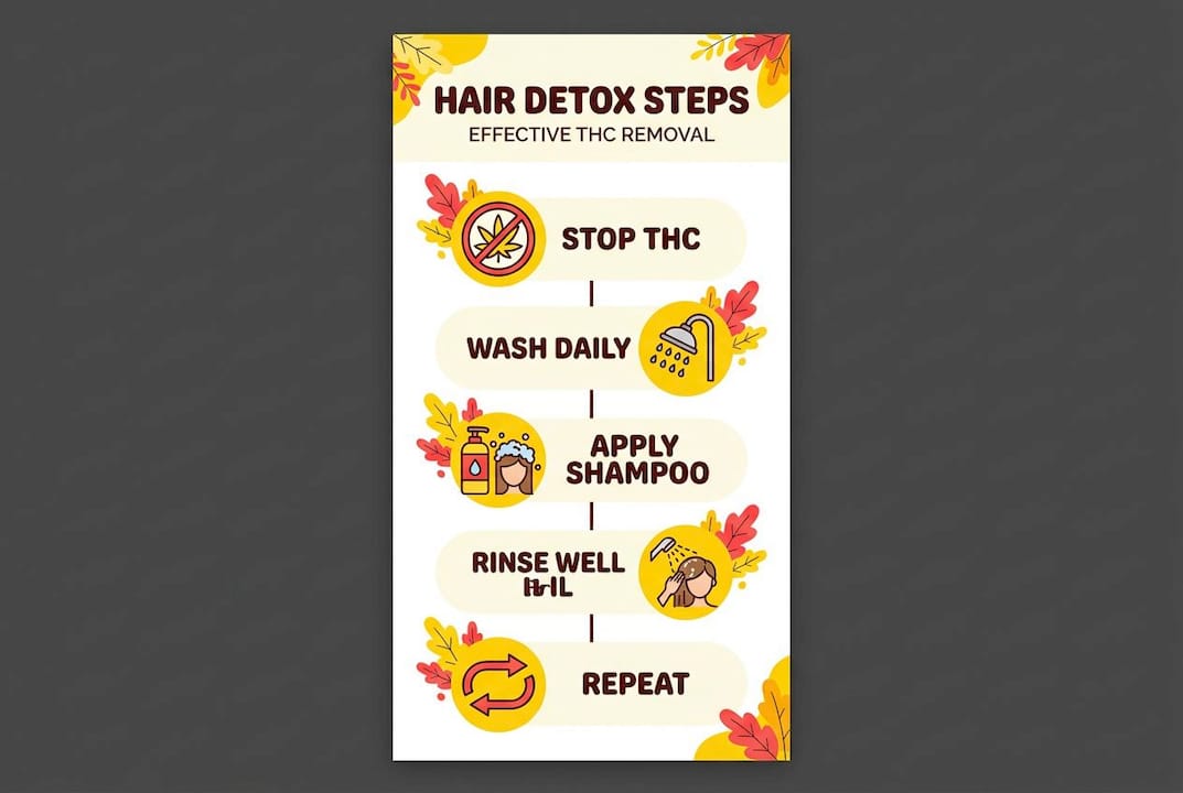 Infographic shows hair detox routine five steps