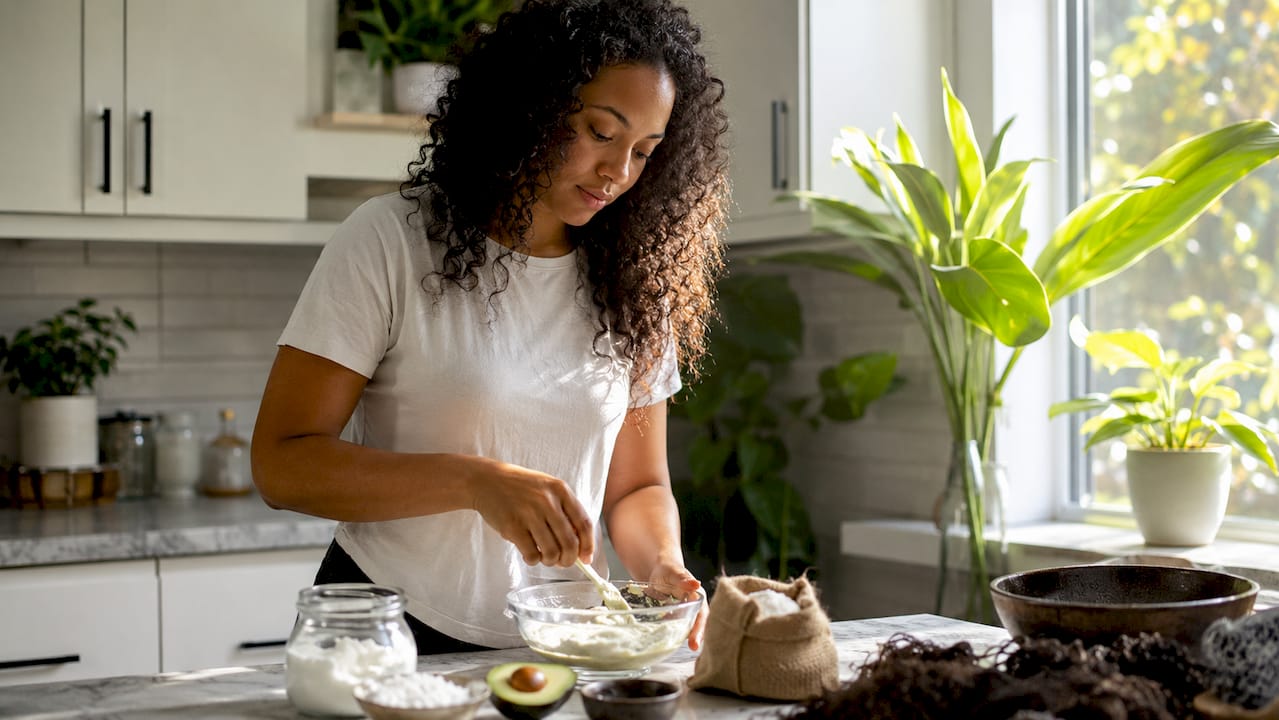 Natural home remedy ingredients for hair cleansing