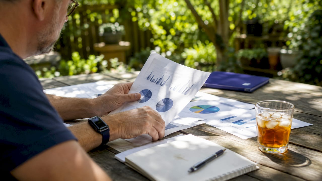 Hands reviewing cybersecurity reports on desk