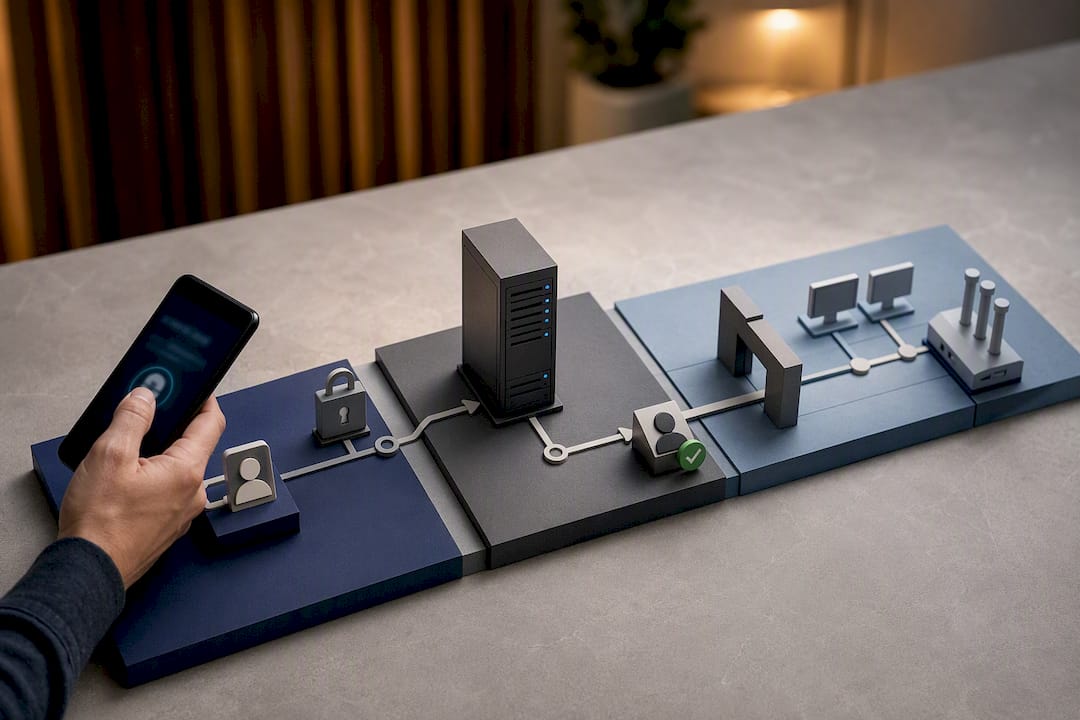 Controlled remote access route into SCADA network