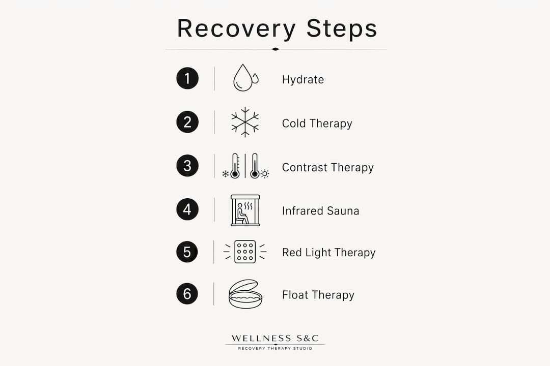 Infographic showing wellness recovery steps