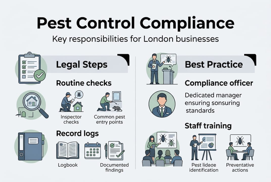 Compliance steps for London pest control infographic