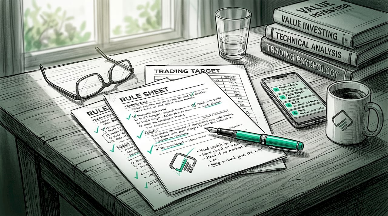 Trader reviewing prop firm account rules