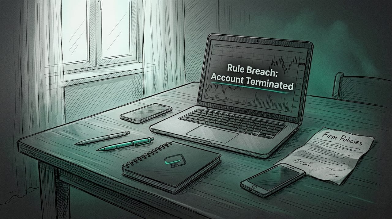 Trader contemplating rule breach consequences