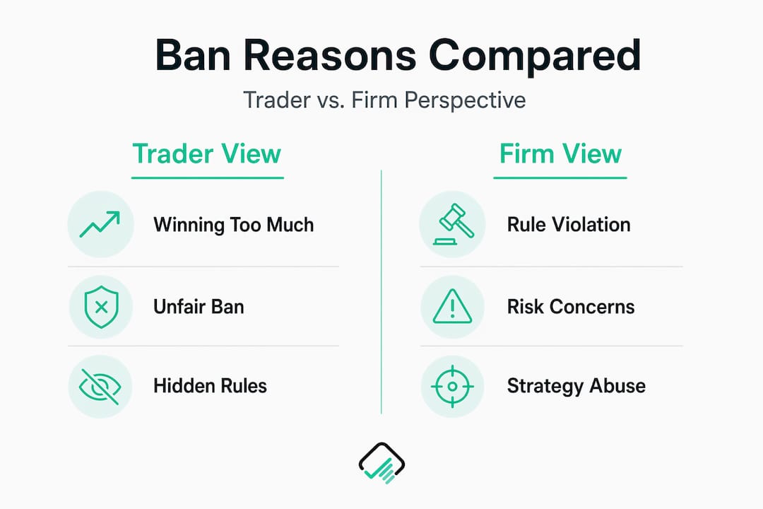 Infographic: trader vs prop firm ban reasons